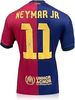 Amazon.com: Neymar Jr Signed Barcelona 2024-25 Soccer Jersey
