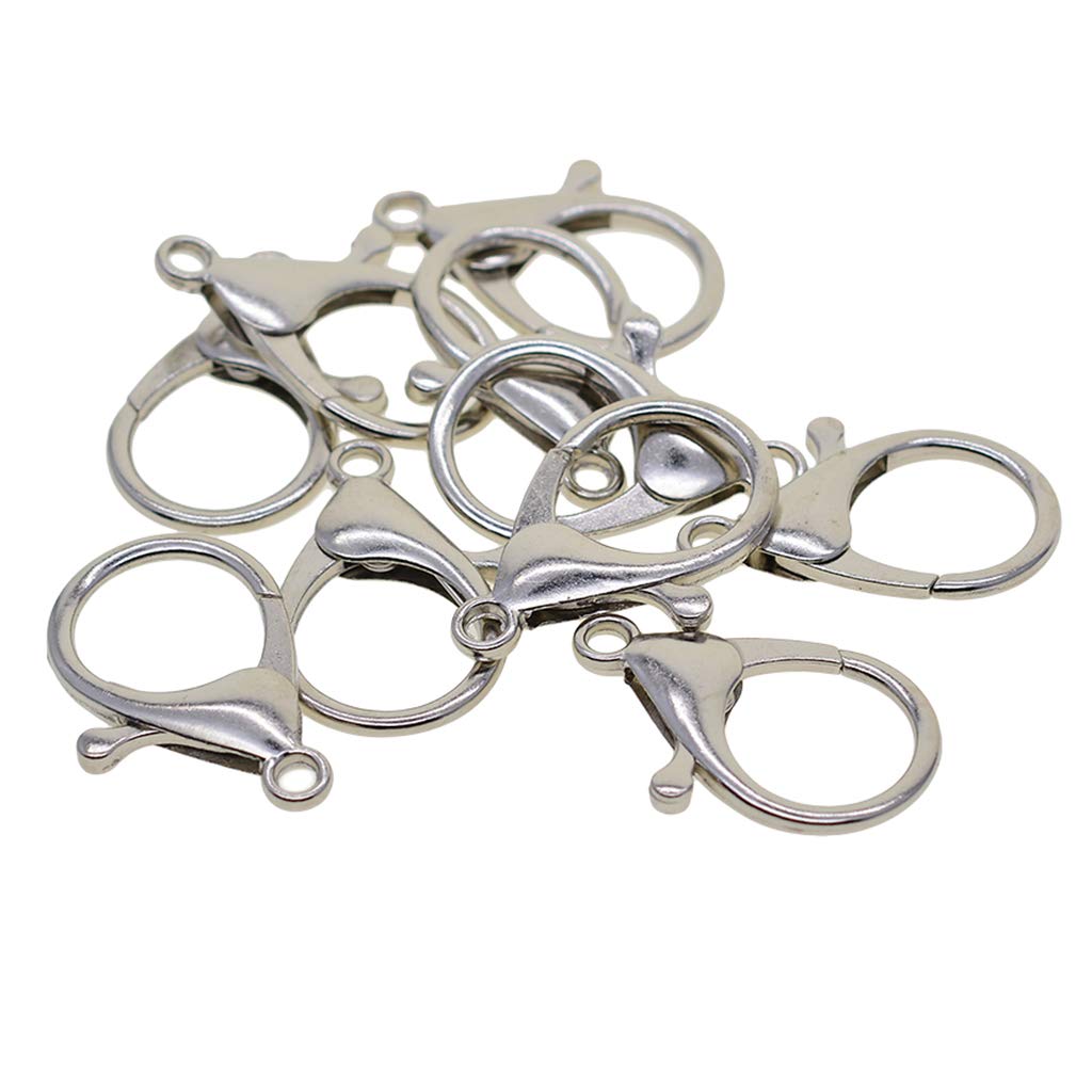 Easnea10 Pack Lobster Clasp Large Lobster Claw Clasps Handmade Accessory Clips DIY Necklace Key Chain Key Rings Crafting Jewlery Making Findings