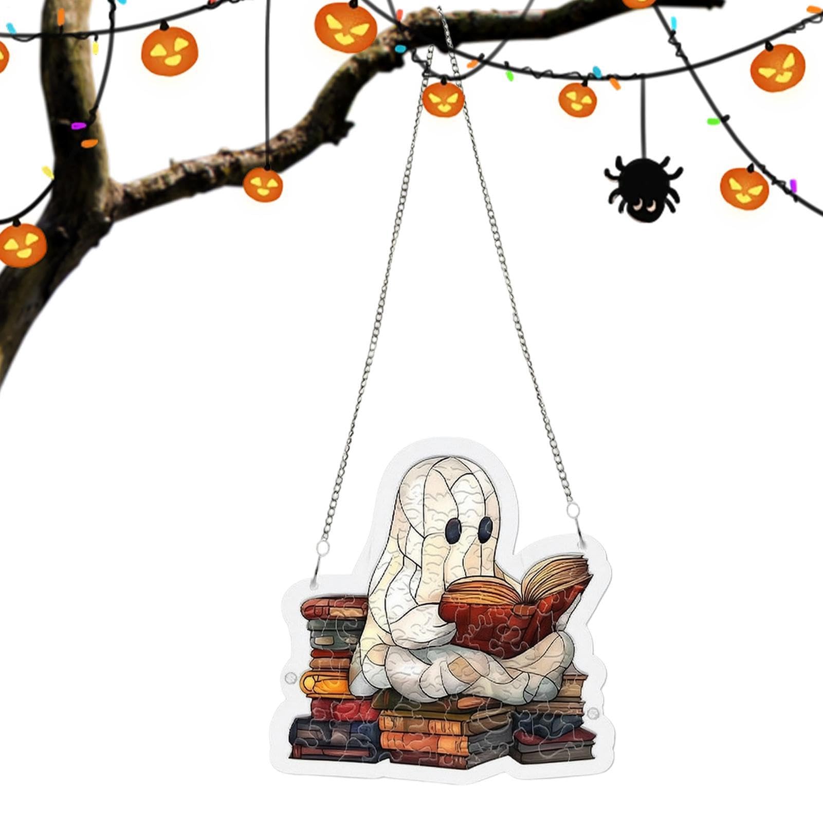 Attrape-Halloween Pendentif Puzzle d'automne Suspendu pour Fenêtre et Intérieur