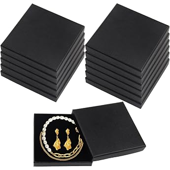 Pack of 12 Jewellery Box Gift Box with Foam Padding