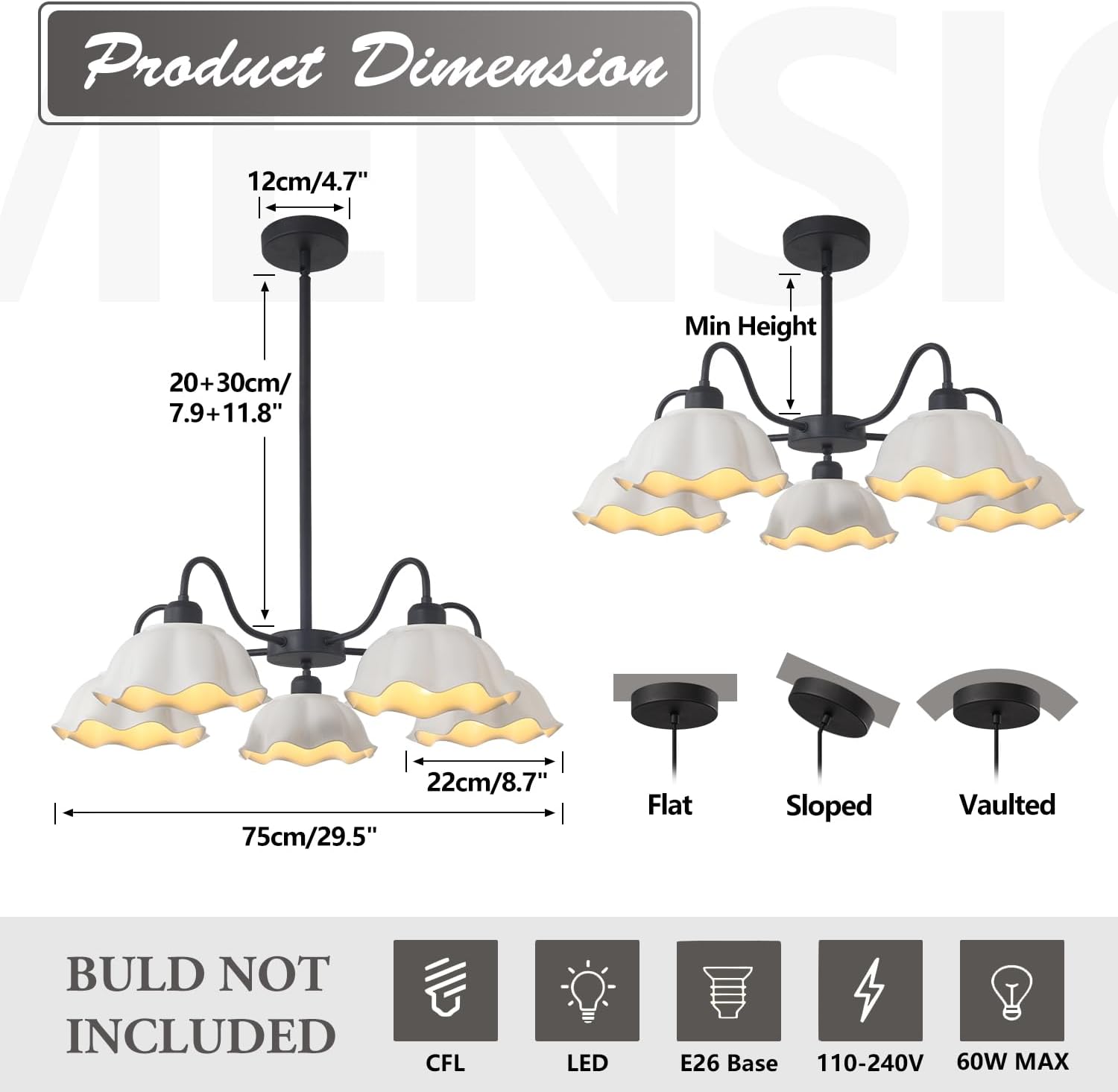 Mid Century Modern Milk Glass Sputnik Chandelier 5 Light Black Sputnik Pendant Lights Kitchen Island Contemporary Adjustable Hanging Chandelier Dining Room Light Fixtures over Table MCL08-5 BK