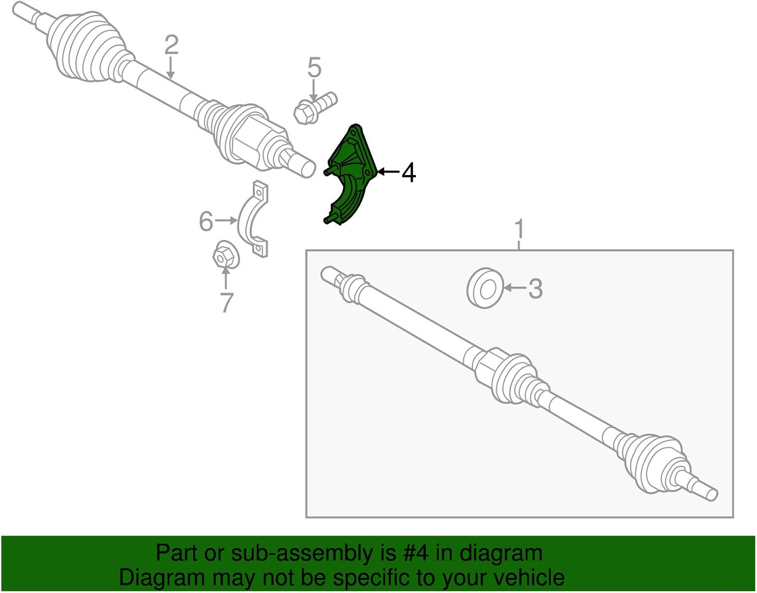 Ford Oem Cv Axle Support Bearing Bracket Cv6z3k305f Image 4