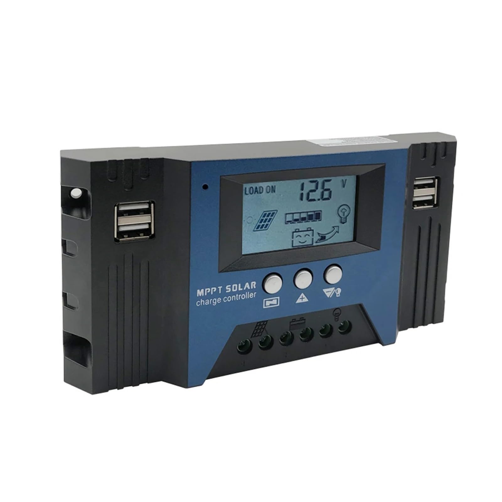 CUDTAPI 100A MPPT Solar Char Controller 12/24V Auto Solar Panel Controller Battery Intellint Regulator With 4 USB Output(40A)