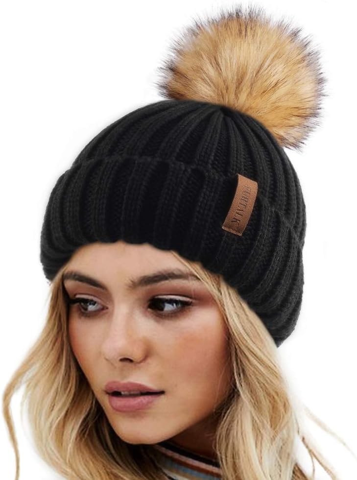 Thermo-Mütze Mit Bommel Von Heat Holders ® Für Mehr Komfort Im Winter - Damen Br - 8