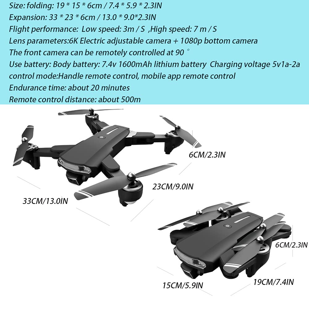 Dron 4K z kamerą dla dorosłych, składany, łatwy Quadcopter GPS z HD FPV na żywo regulowany szeroki kąt i gesty wysokość selfie trzymanie transmisja 5G podwójny GPS Return Home
