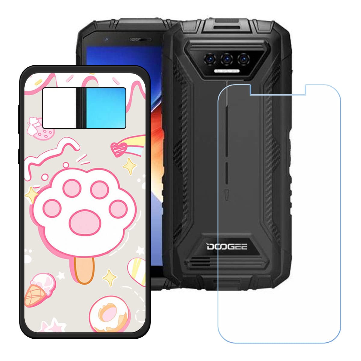 HGJTF Cover per Doogee S41 Pro (5.50) con 1 Pezzi Pellicola