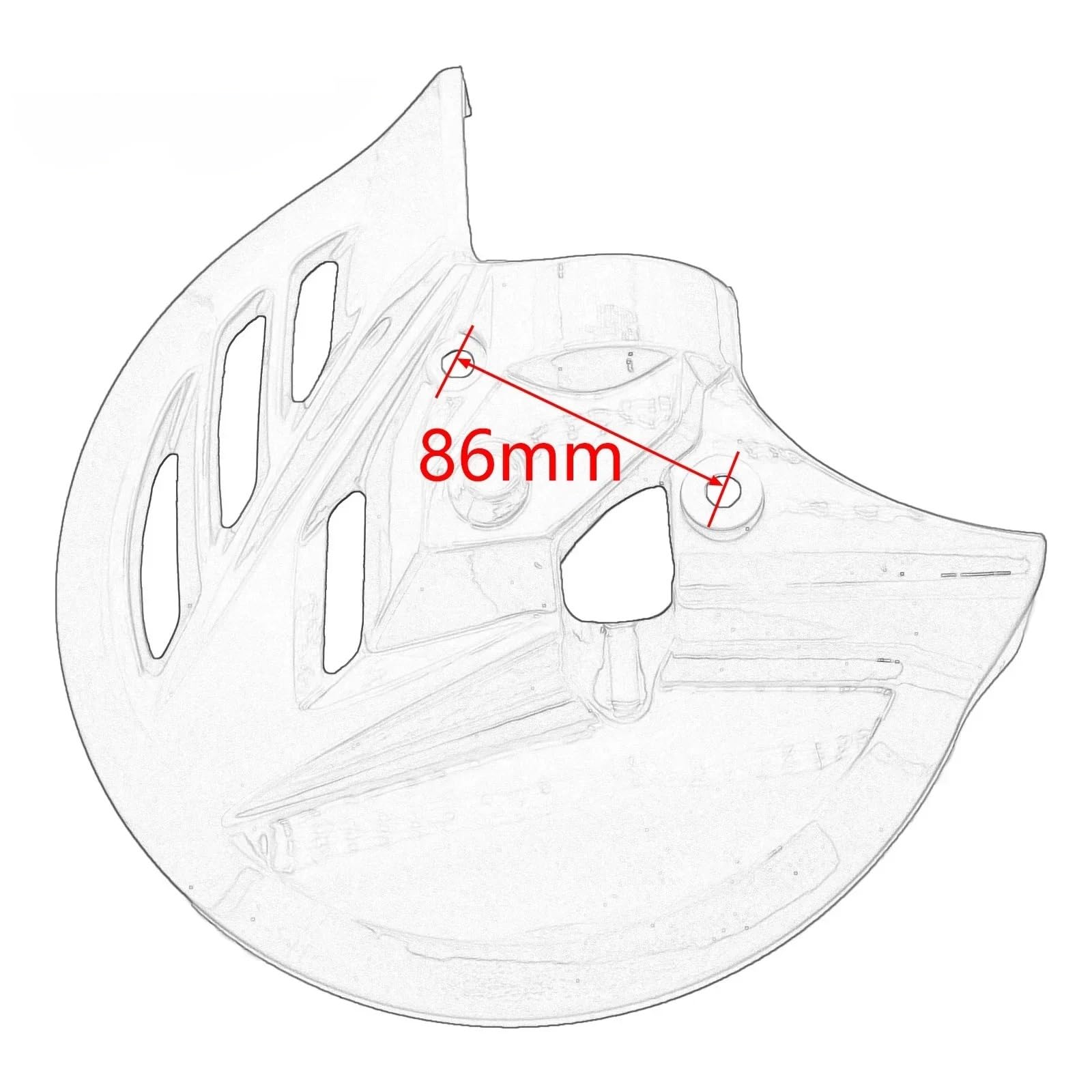 Misura Per Honda CRF 250R 450R 250RX Kayo T4 T6 250X 450L 450RWE 450RX 450X Moto Freno Anteriore Disco Coperchio di Protezione(Black)