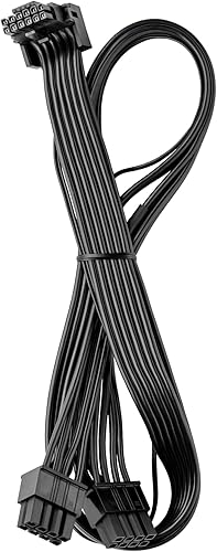 CableMod Basics RT-Series 12VHPWR Cable PCI-e de 90 grados StealthSense para ASUSSeasonicPhanteks - Variant B (negro, 16 pines a doble 8 pines, 23.6 CableMod Basics RT-Series 12VHPWR Cable PCI-e de 90 grados StealthSense para ASUSSeasonicPhanteks - Variant B (negro, 16 pines a doble 8 pines, 23.6