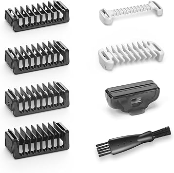 6PC Guard Combs Set -1/2/3/5mm Bi-Directional Guide Combs, 0mm Skin Protector & 3mm Body Comb Compatible with O Blade QP2734 QP2824 QP25XX QP26XX Pro Series QP65XX QP66XX, Electric Shaver Attachments