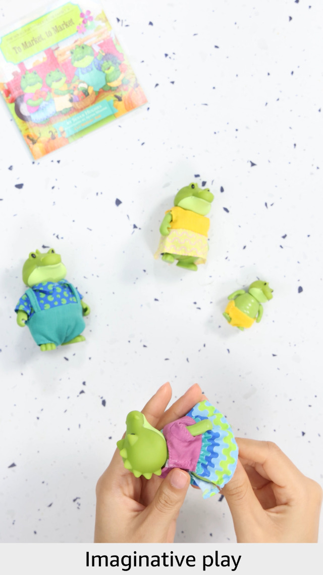 リトルクリチャーズ　LINE BREEDING アナログ Amazon.com: Li'l Woodzeez – Bogglesby Alligator Family – Set of 4
