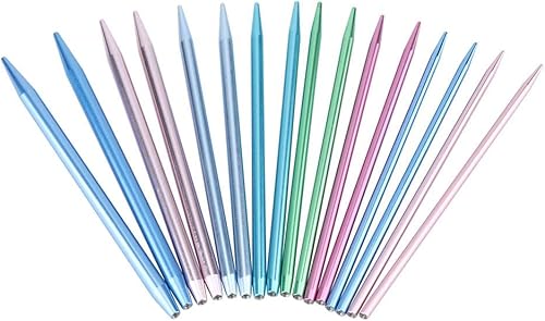 Miniatura 4 de Juego de agujas de tejer circulares de aluminio, 13 pares de agujas de aluminio para tu mamá, amigas que aman las herramientas de bricolaje de