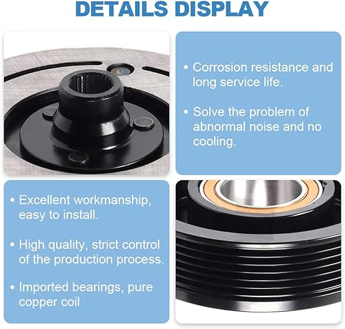 Miniatura 6 de ECCPP Embrague del compresor del AC para Nissan Quest Murano 3.5L 2003 2004 2005 2006 2007 2008 2009 AC embrague