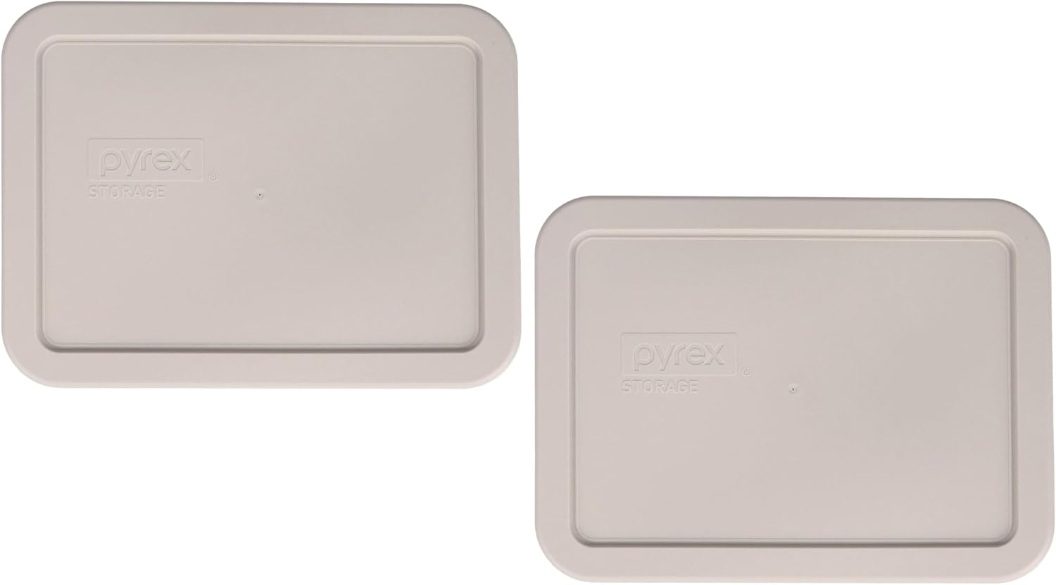 Pyrex 7210-PC 3-Cup Warm Stone Gray Food Storage Lid (2-Pack) - Made in USA | BPA-Free Plastic | Snug Seal | Easy Clean Surface | Top-Rack Dishwasher Safe | Food Storage Solution