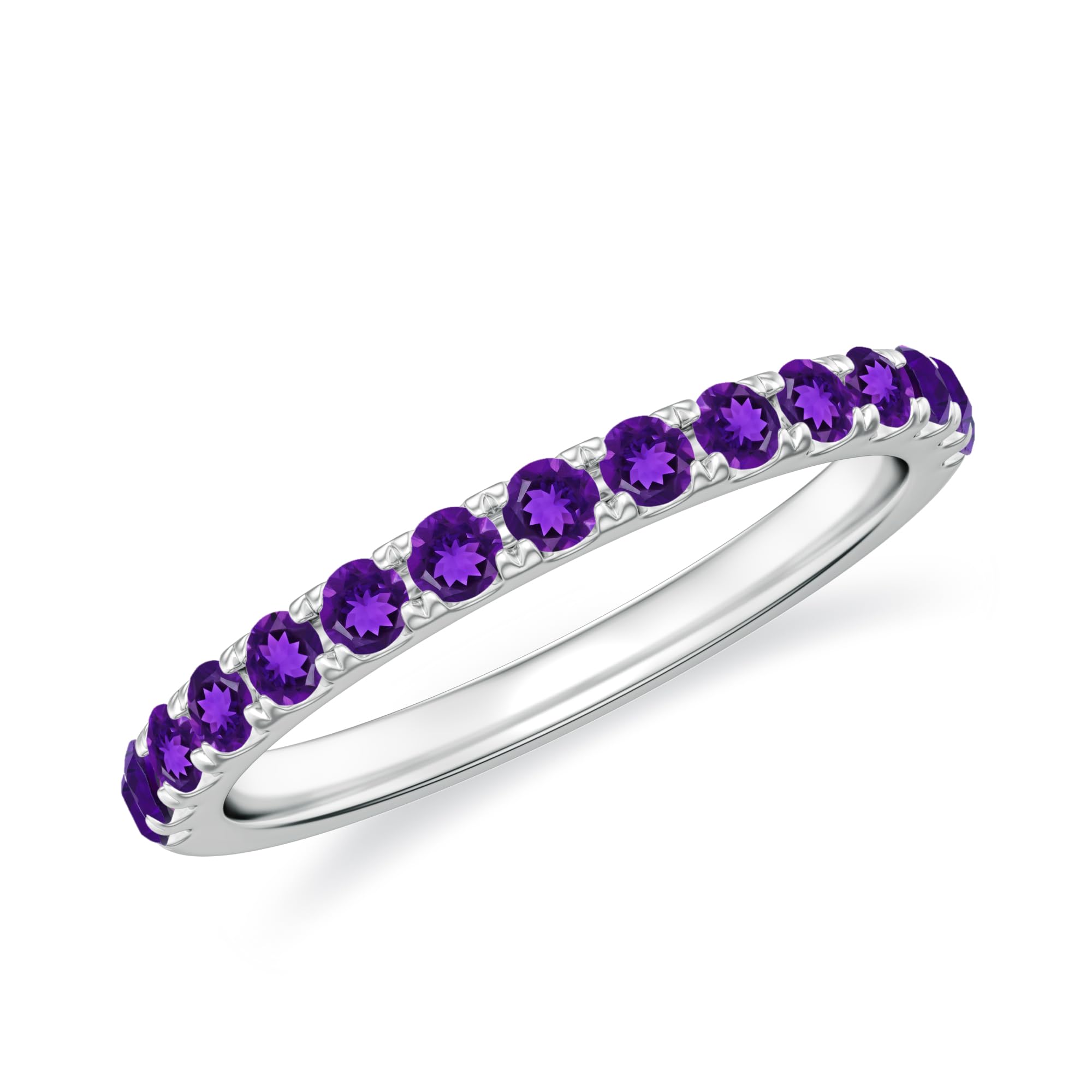 Gemstone Eternity Band Ring for Women White Gold Plated Solid 925 Sterling Silver Stackable Anniversary Promise Ring Jewelry Gift for Her-image-33