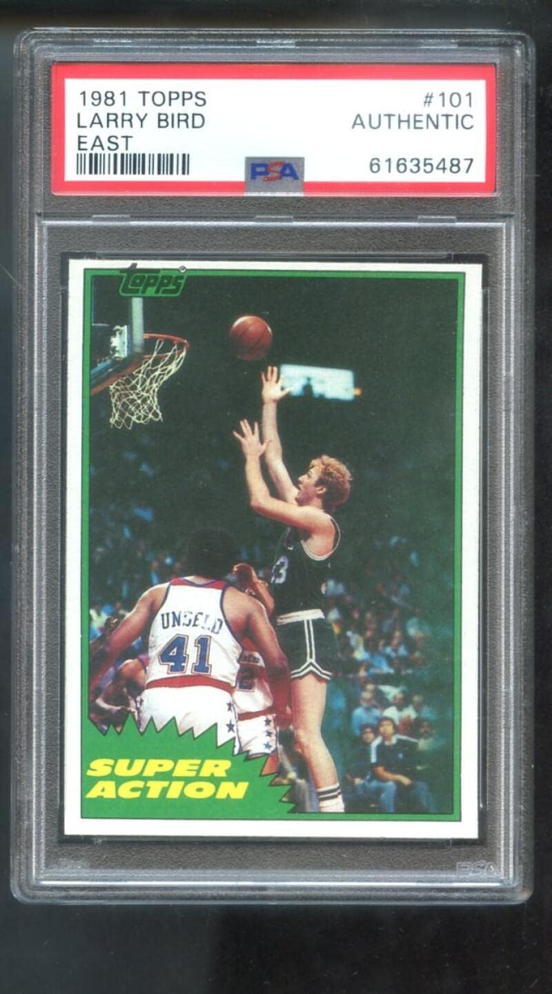 1981 Topps #101 Larry Bird PSA AUTHENTIC Graded Card 1981-82 East Super Action Basketball NBA Boston Celtics