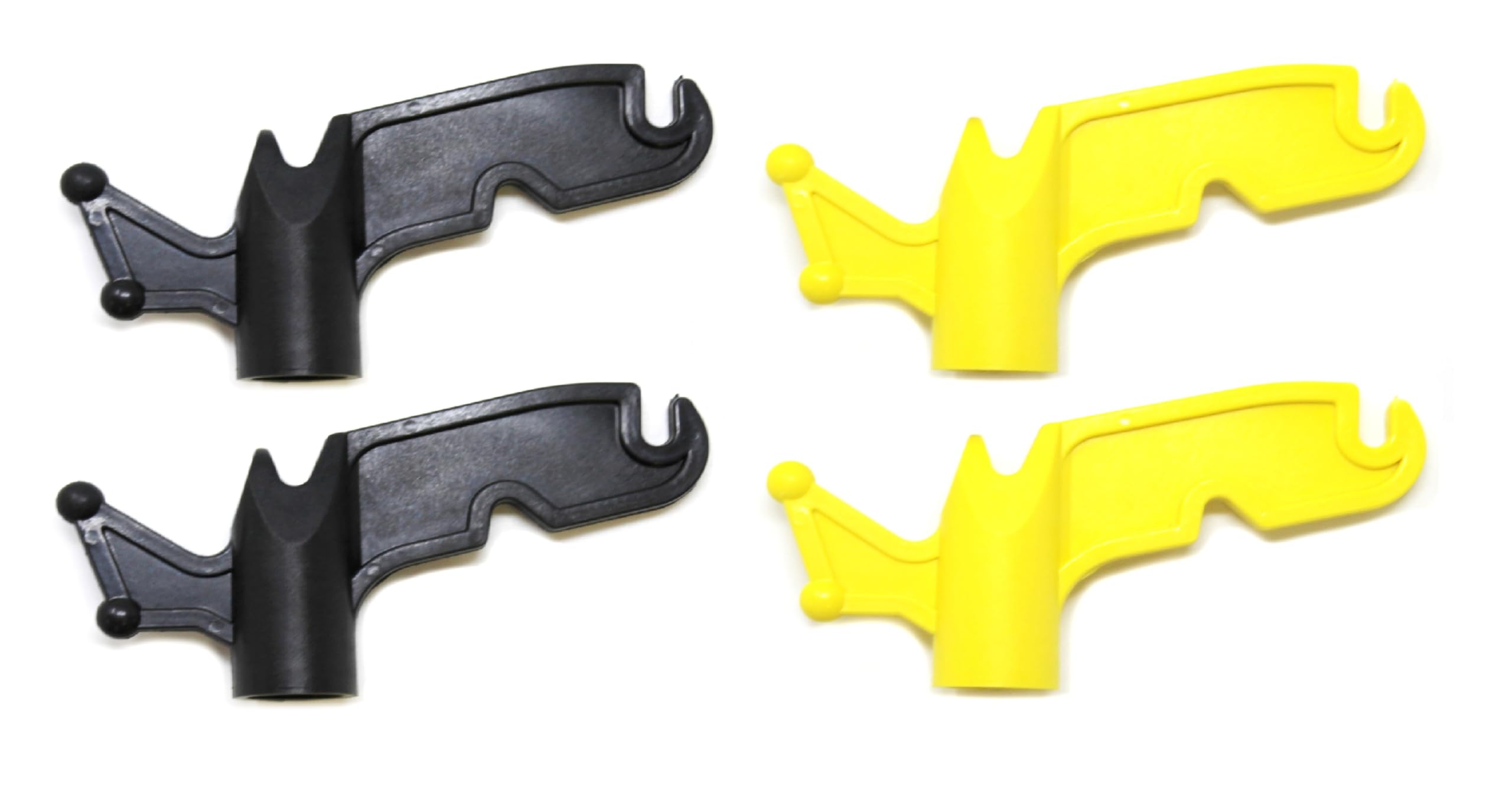 JSP Manufacturing Black & Yellow Plastic Utility Handy Hook - Screw on Pole Attachment Hook - 2 Kit