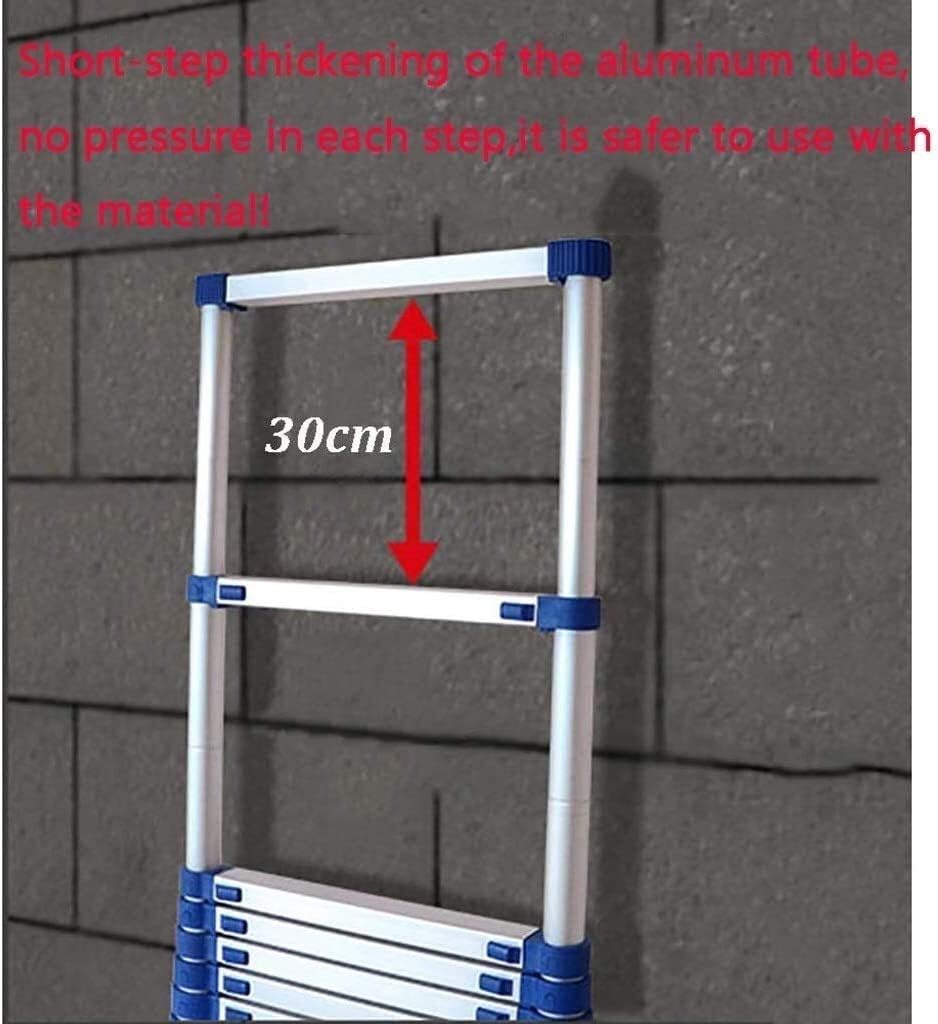 Ladder,Telescopic and Climbing Ladder Telescopic Ladder - with Detachable Hook Aluminum Ladder Extendable Ladder Ladder for Indoor Decoration, Outdoor Decoration, Convenient Storage,2.0M/6.5Ft,