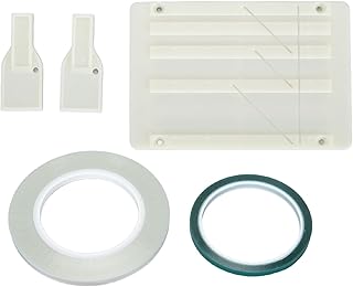 1/4 10 Inch Tape Splicing Set, Open Reel Tape Splicing Block for 1 & 1/2 & 1/4 & 1/8, Open Reel Audio Splicing Kit with Splicing Tape and Leader Tape for Revoxsonido