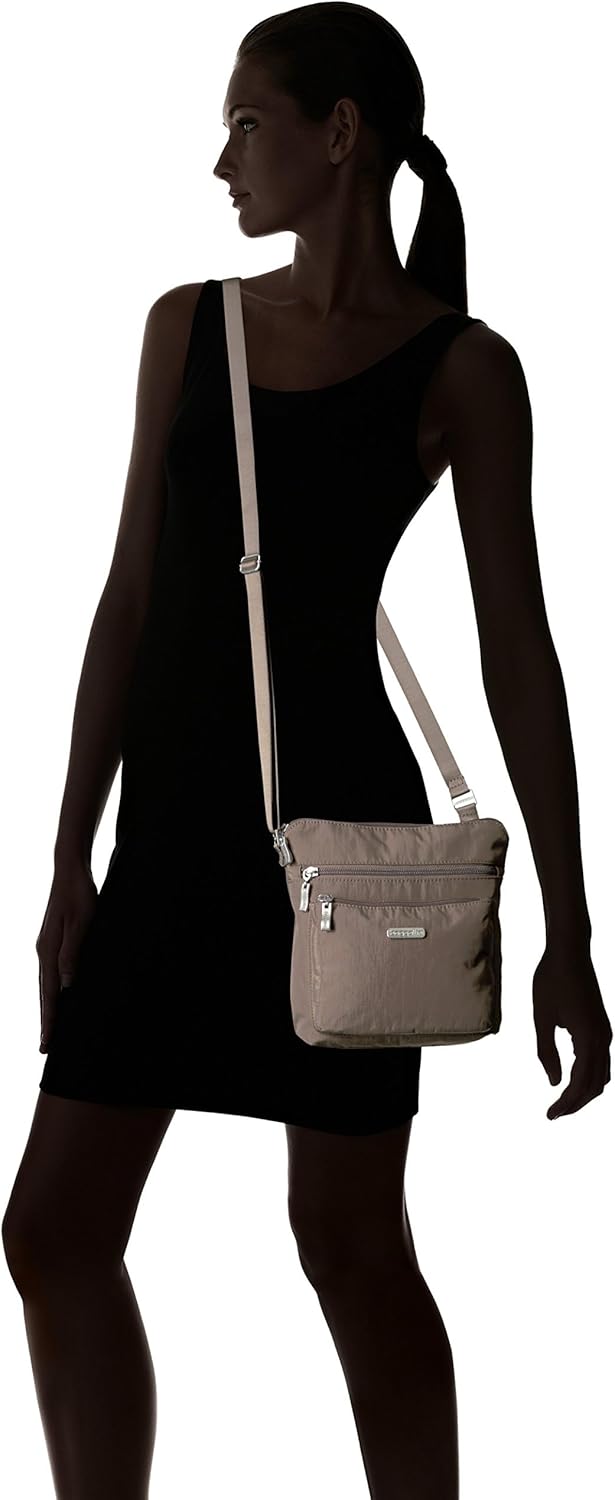 Baggallini Pocket Crossbody Bags for Women 8x8 Small Lightweight Durable Water-resistant Travel Purse W/Rfid