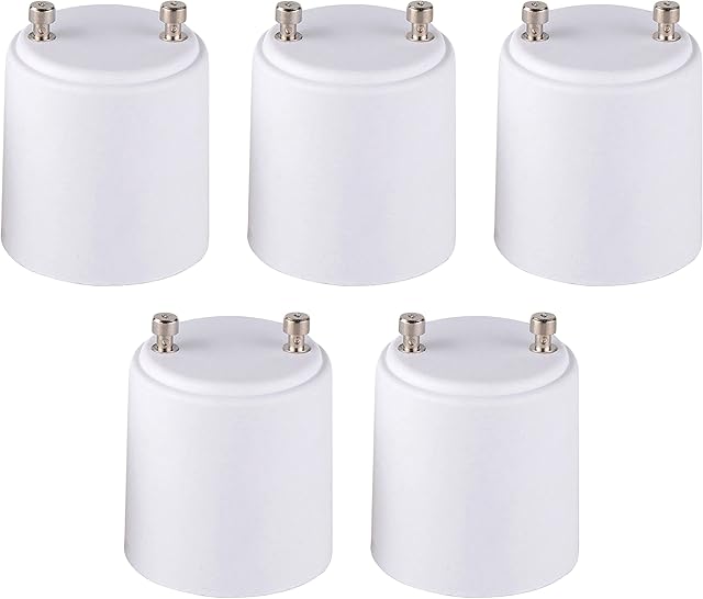 Newhouse Lighting GU24 to E26 Standard Bulb Adapter, 5-Pack, A2426E-5,White