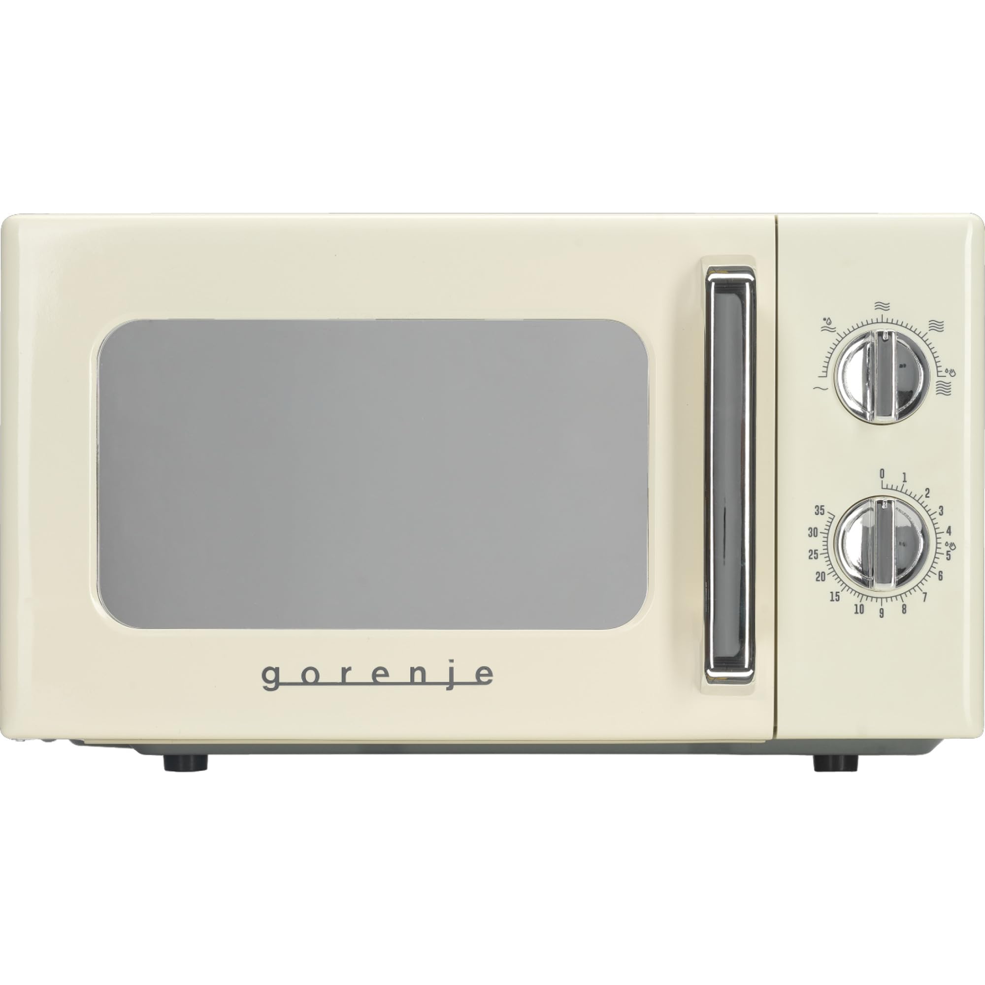 Gorenje MO20E1HRL Microondas, 20 litros, 700 W, AquaClean, Temporizador, función de descongelación, 5 modos, protección infantil, blanco/retro