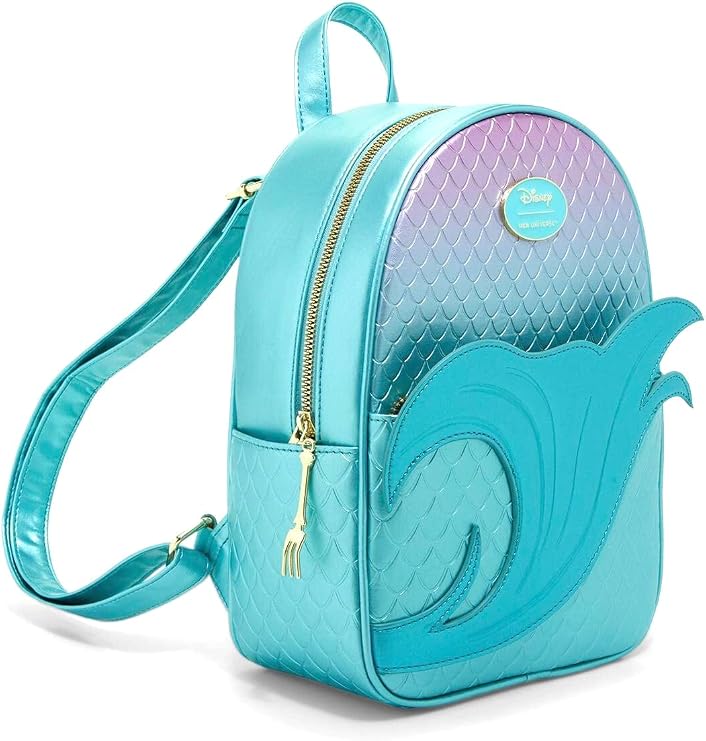 Her Universe Disney The Little Mermaid Ombre Scales Mini Backpack GREEN NONE