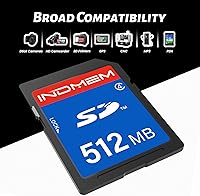 Vista 6 de Tarjeta SD de 512 MB (Paquete de 2), Tarjetas de memoria flash Clase 4 MLC, Tarjetas Secure Digital estándar de 512 MB (2 piezas)