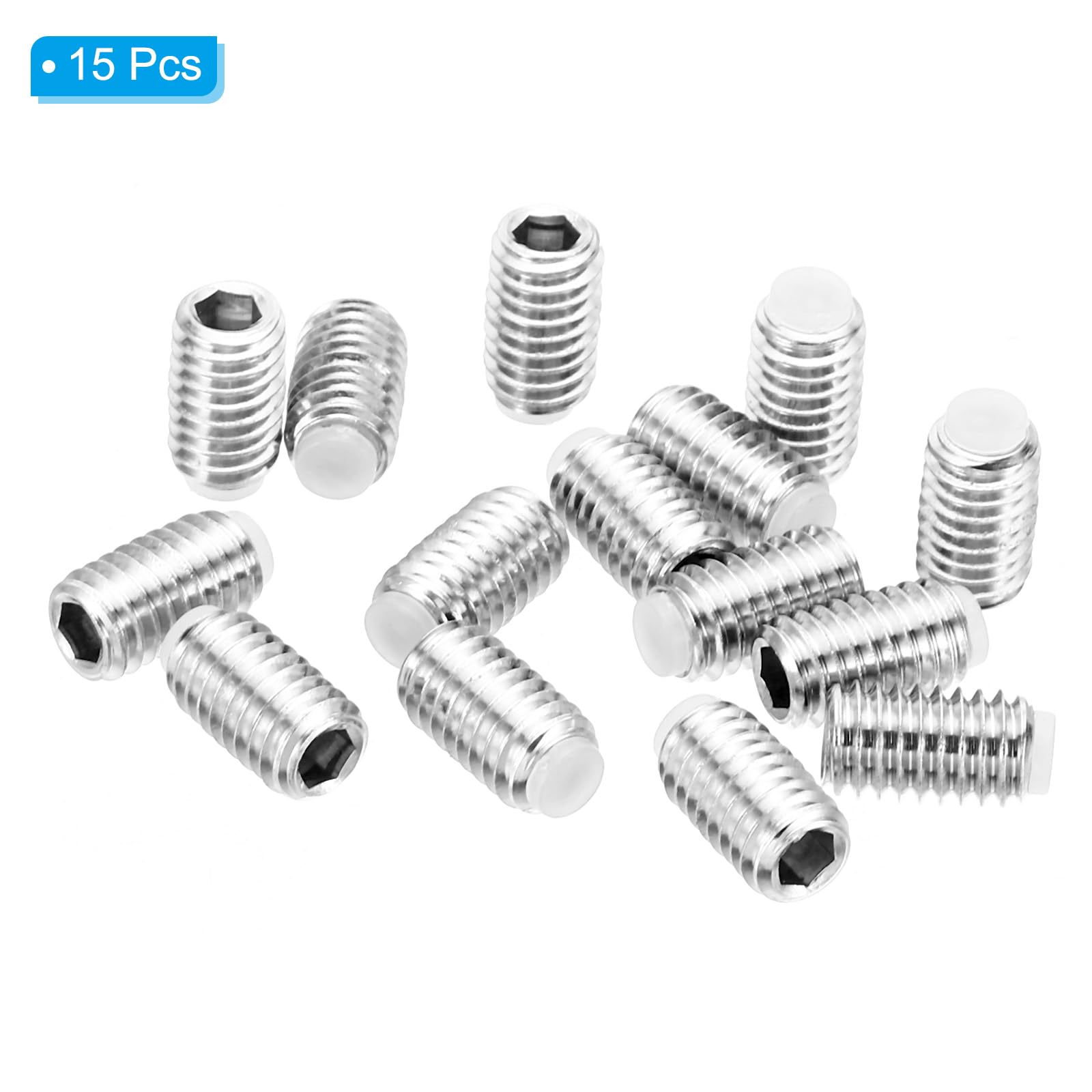 PATIKIL M6x10mm Nylon Tip Grub Screw - Image 3