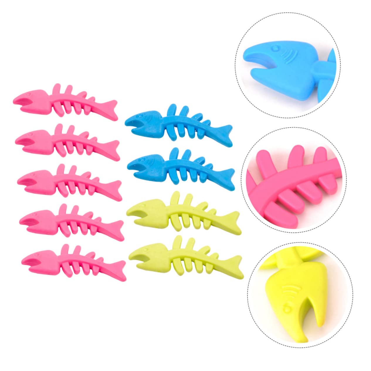 Giocattolo per Cani da Masticare a Forma di Pesce per Pulire i Denti e Ridurre l'Ansia in Tpr Alimentare 12,5 X 5 X 0,3 CM per Cuccioli e Cani Adulti
