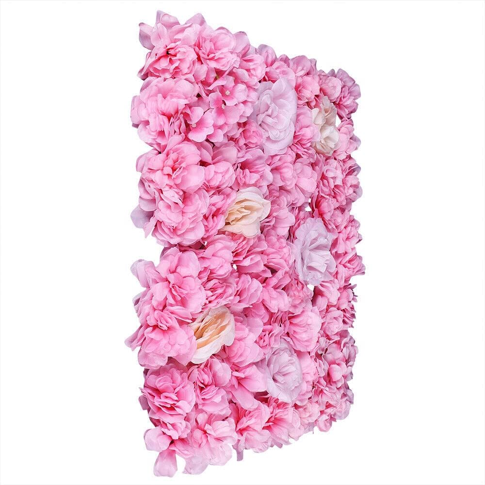 12pcs Artificial Flower Wall Panel DIY Wedding Backdrop Deco Floral Wall, for Wedding, Valentine's Day, Garden Wedding Ceremony, Bridal Shower, Anniversary