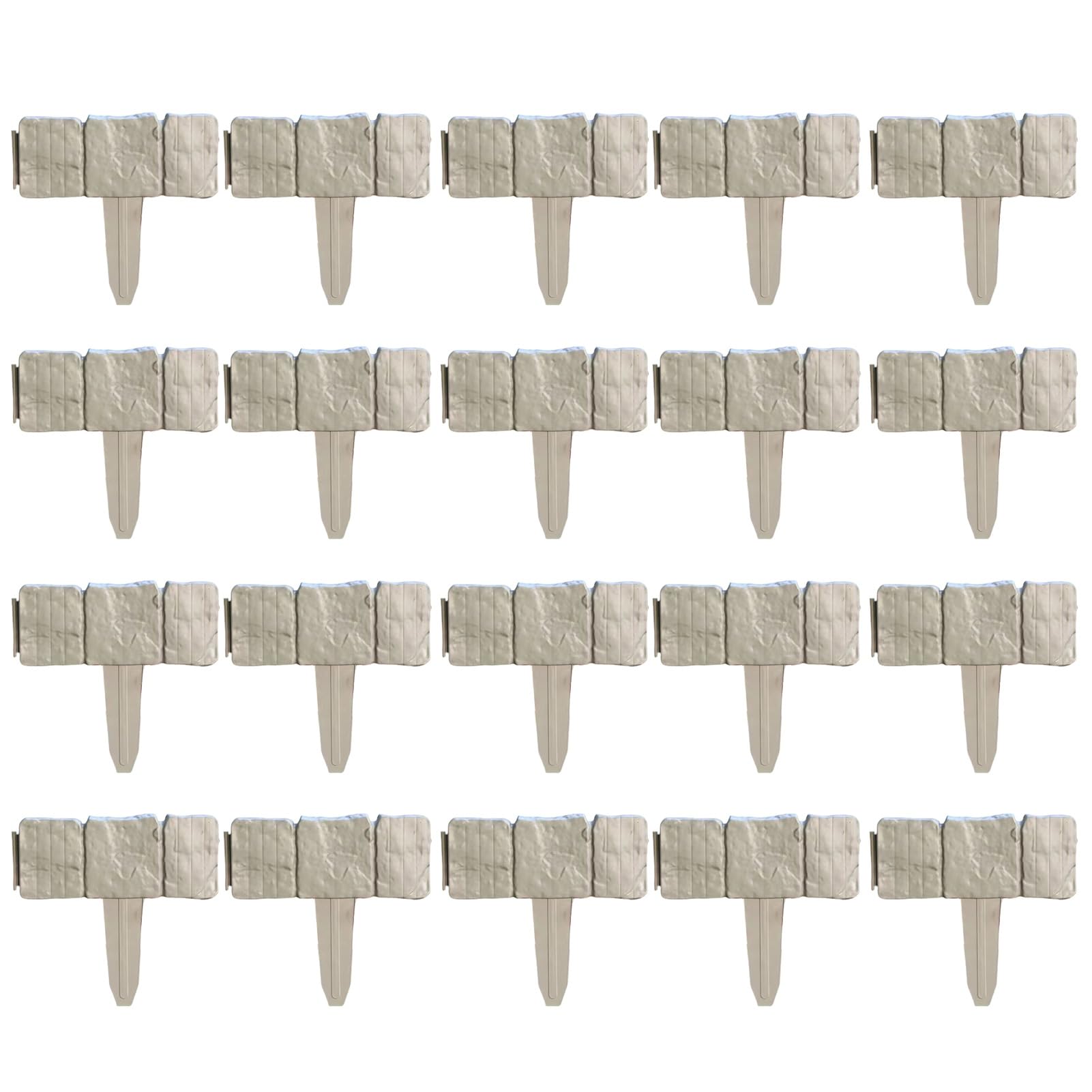 Plastic Garden Fence No Dig Garden Edging Panels Landscaping Border Panels Retaining Fence for Flower Beds Lawns Paths