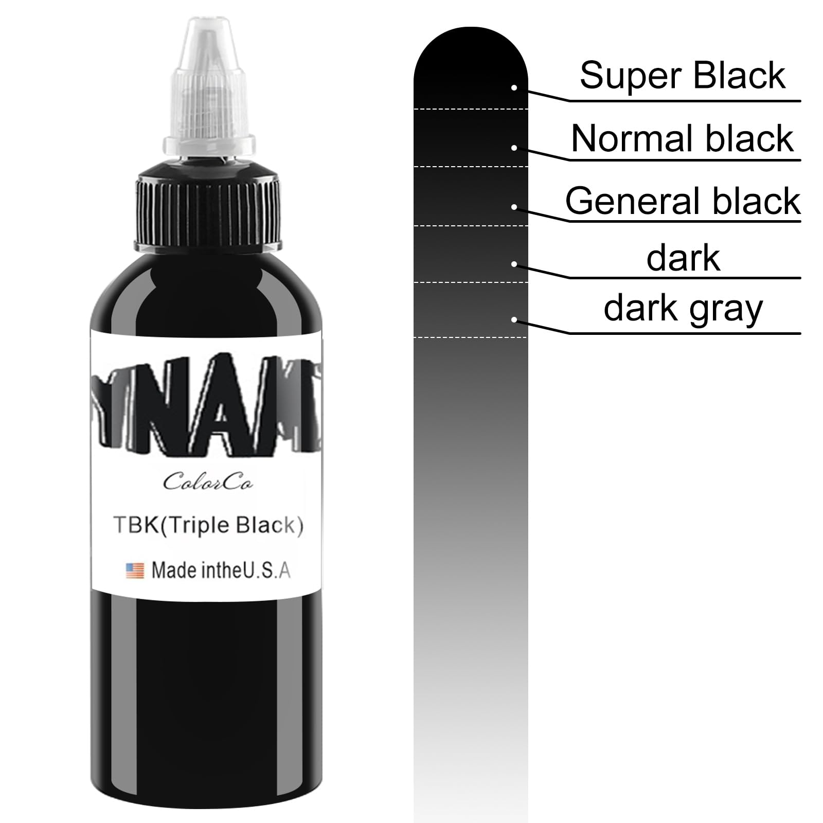 Schwarze Tattoo-Tinte - Neueste Stammes Färbung Permanent Body Make-up Super Schwarz (60 ML)