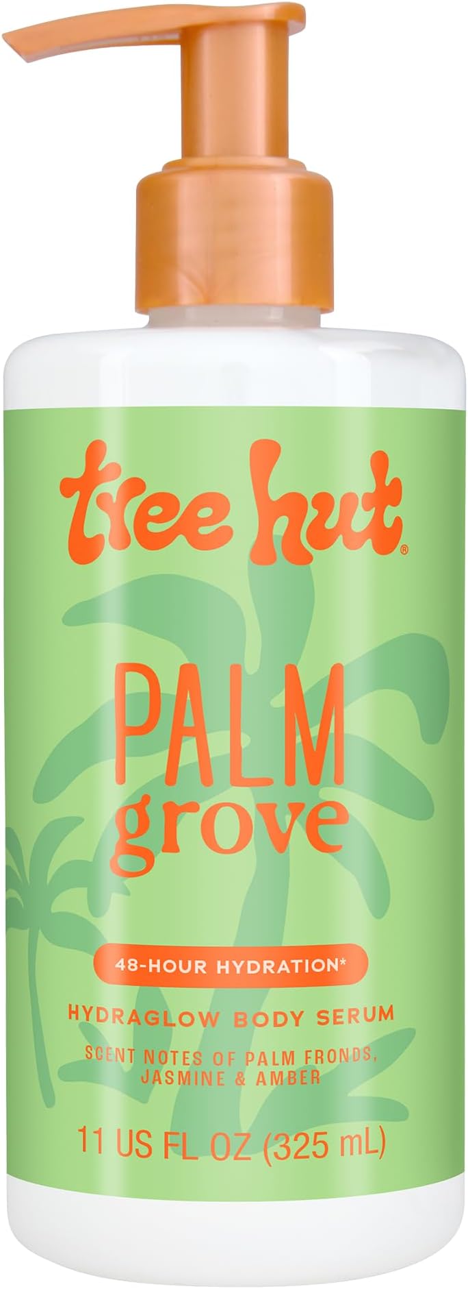 Tree Hut Palm Grove Hydraglow Body Serum, Brighten & Hydrate, with Hyaluronic Acid, Vitamin C & Niaciamide, 11 Oz.