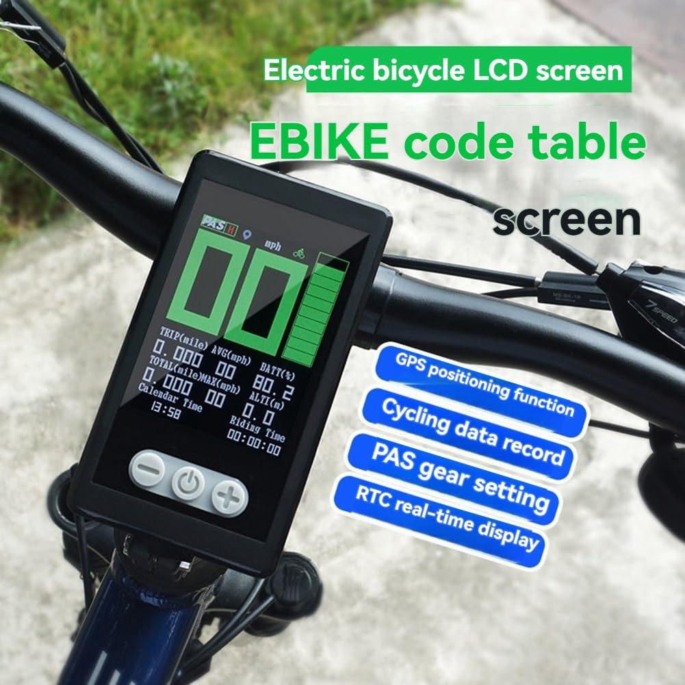 Ebike Display Ebike TFT Color Disply Pantalla avanzada con función GPS impermeable para Ebike