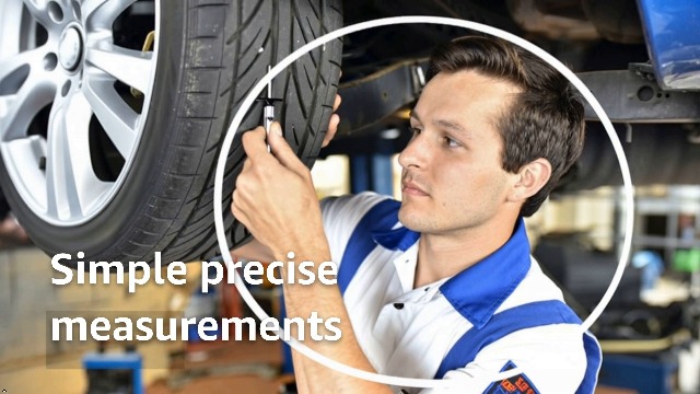 Image of Small Tyre Tread Depth Gauge - Beginners Tyre Tread Depth Gauge with Clear Scale | Tyre Tread Depth Measuring Tool, Home Car Repair Shop Accurate Measurement Tools for Caravan Trucks