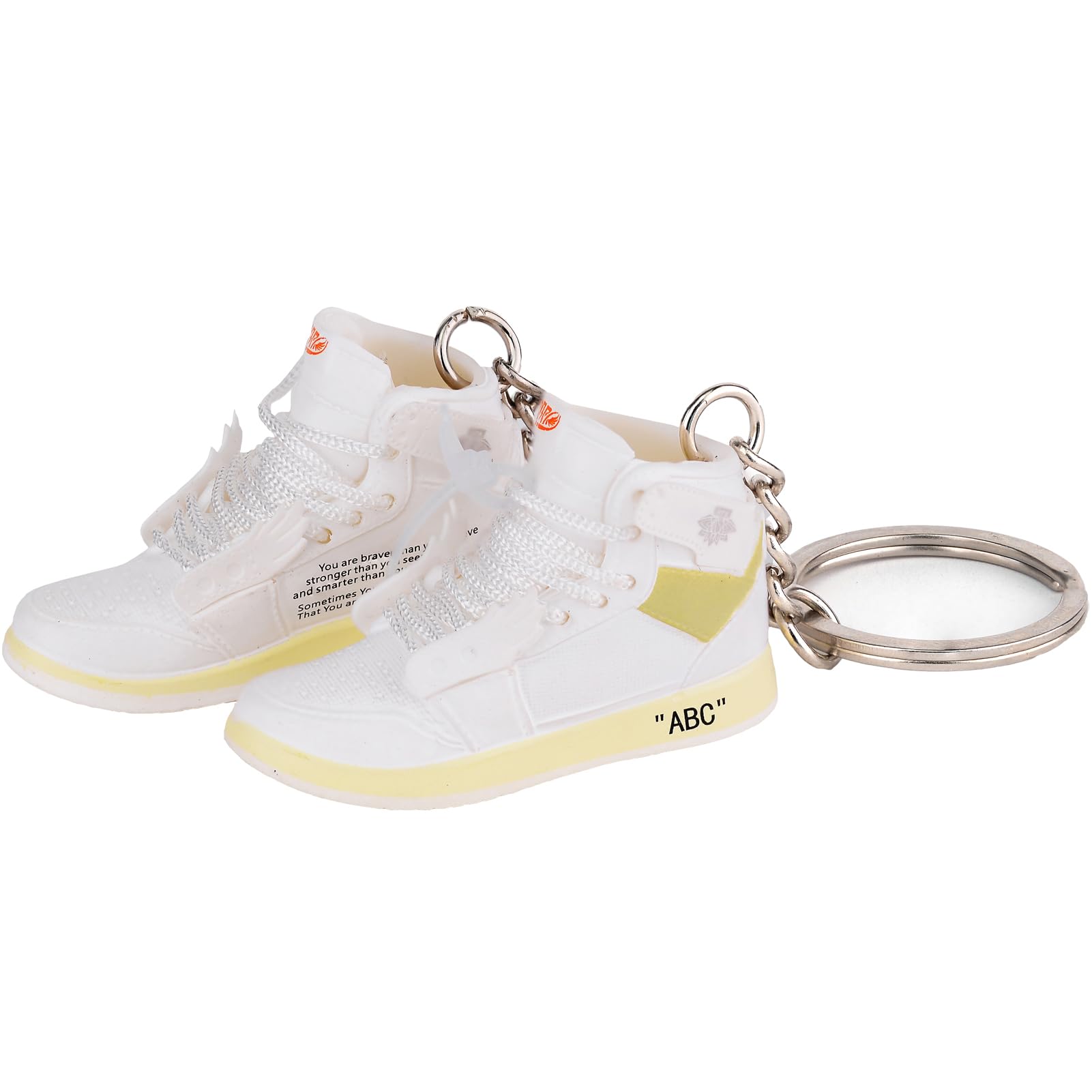 MPK Portachiavi con sneaker 3D per uomini e donne retrò in bella confezione regalo per fidanzato e fidanzata, perfetto regalo di San Valentino, bianco-2, S