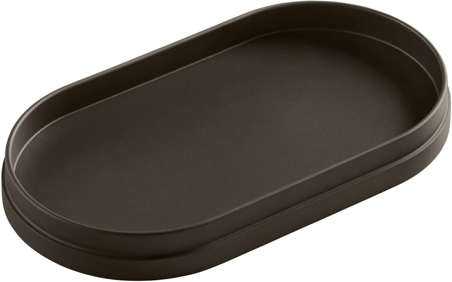 Bronze Metal Accessory Tray – Decorative Organizer for Jewelry, Bathroom Items, Desk Essentials – Sleek Compact Storage Solution for Home, Office, or Vanity