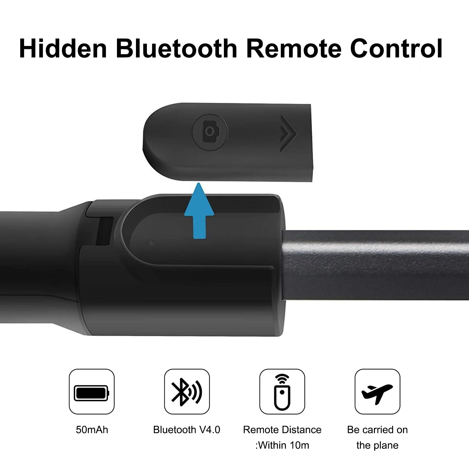 Stabilizzatore Selfie con Telecomando Bluetooth, Stabilizzatore Smartphone Leggero Pieghevole Gimbal a 1 Asse Piccolo per Vlogging, Video Live YouTube, Compatibile con iPhone/Android