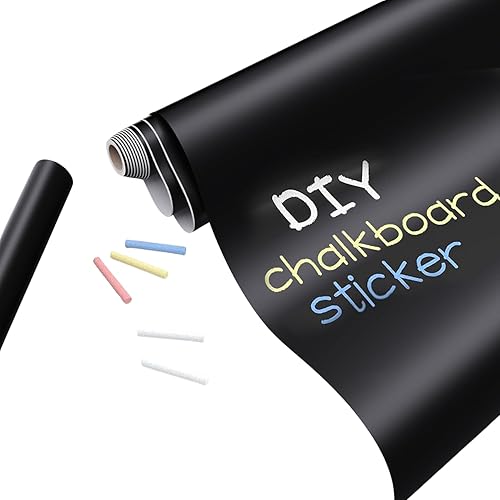 Pegatina de pared para pizarra, decoración de pizarra, PVC, autoadhesiva, extraíble, reutilizable, borrable, papel tapiz para puerta, nevera