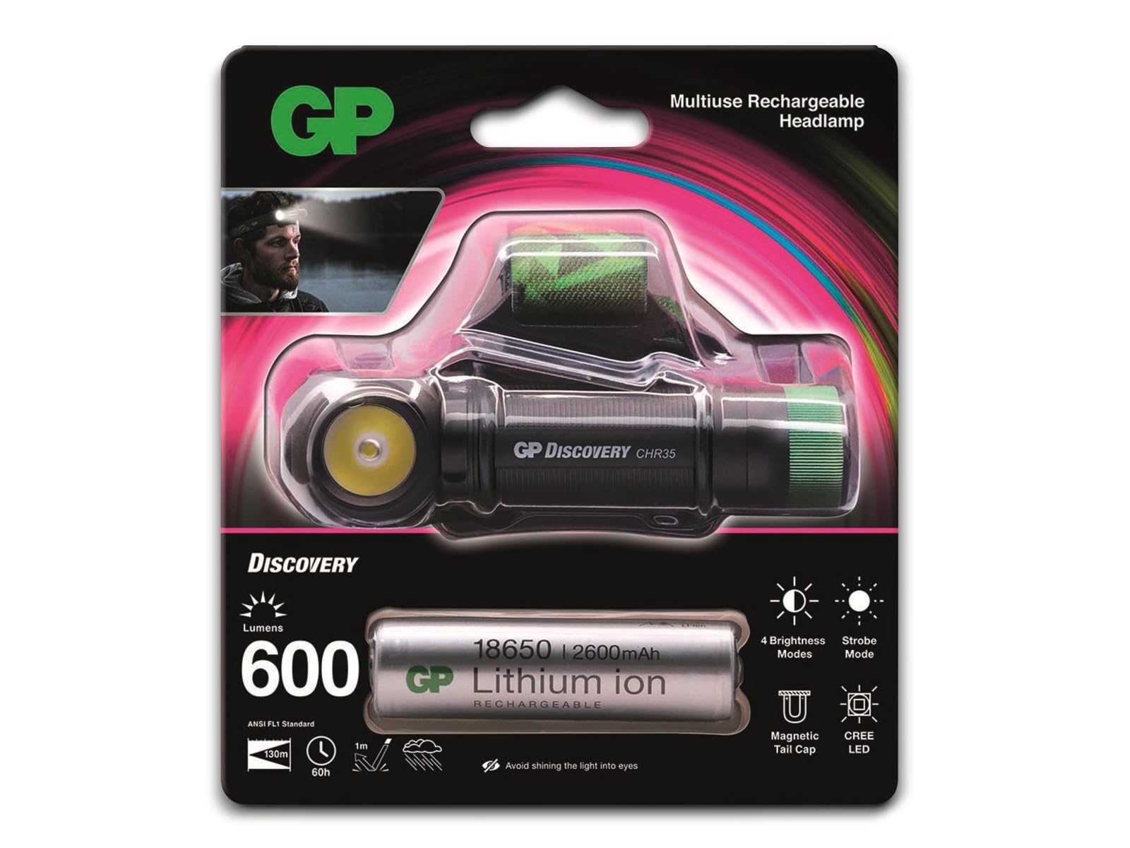 GP Discovery CH35 Stirnlampe 60h 153g