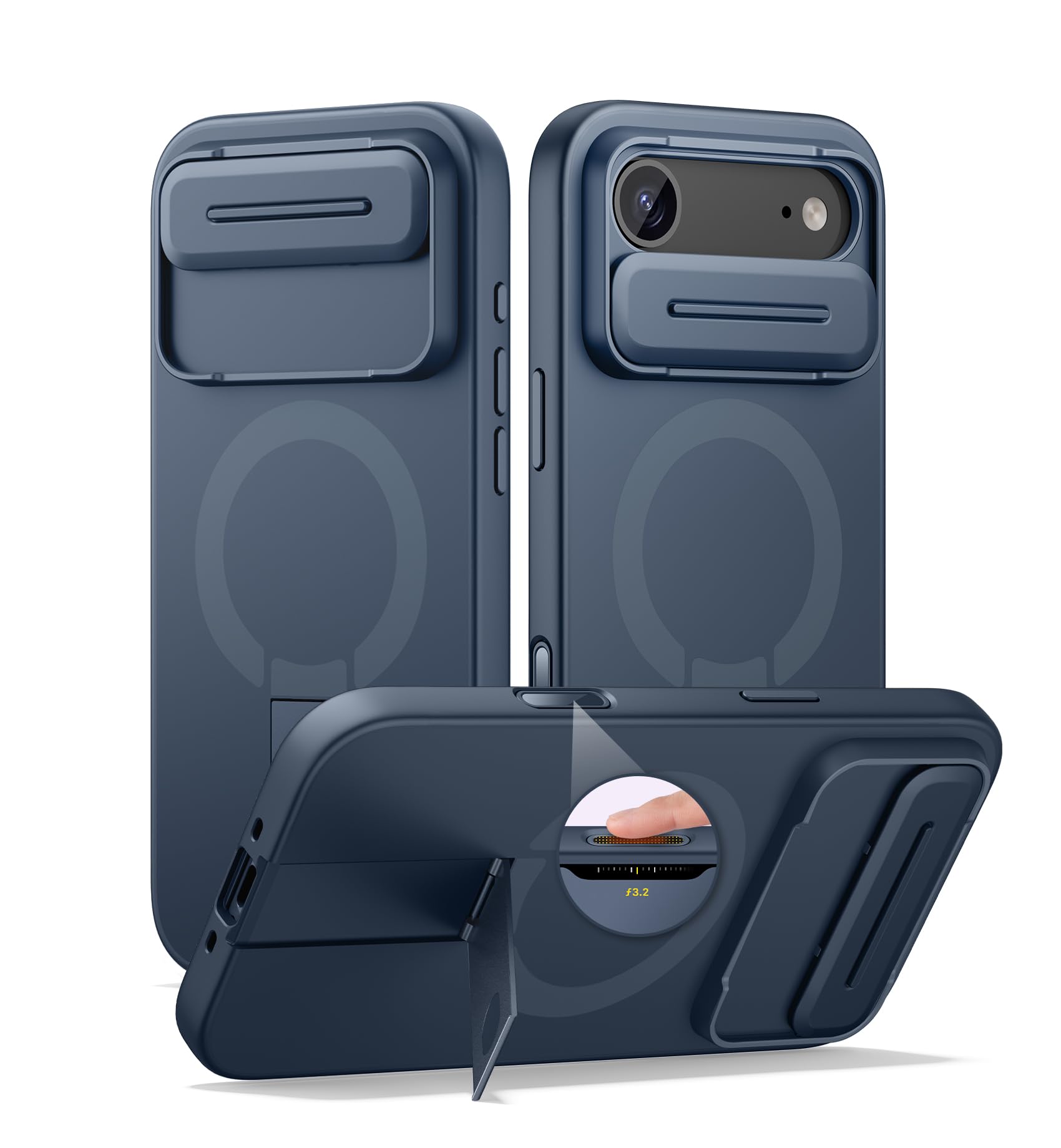Coque iPhone 17 Air avec support ajustable et cache objectif coulissant antichoc - 7