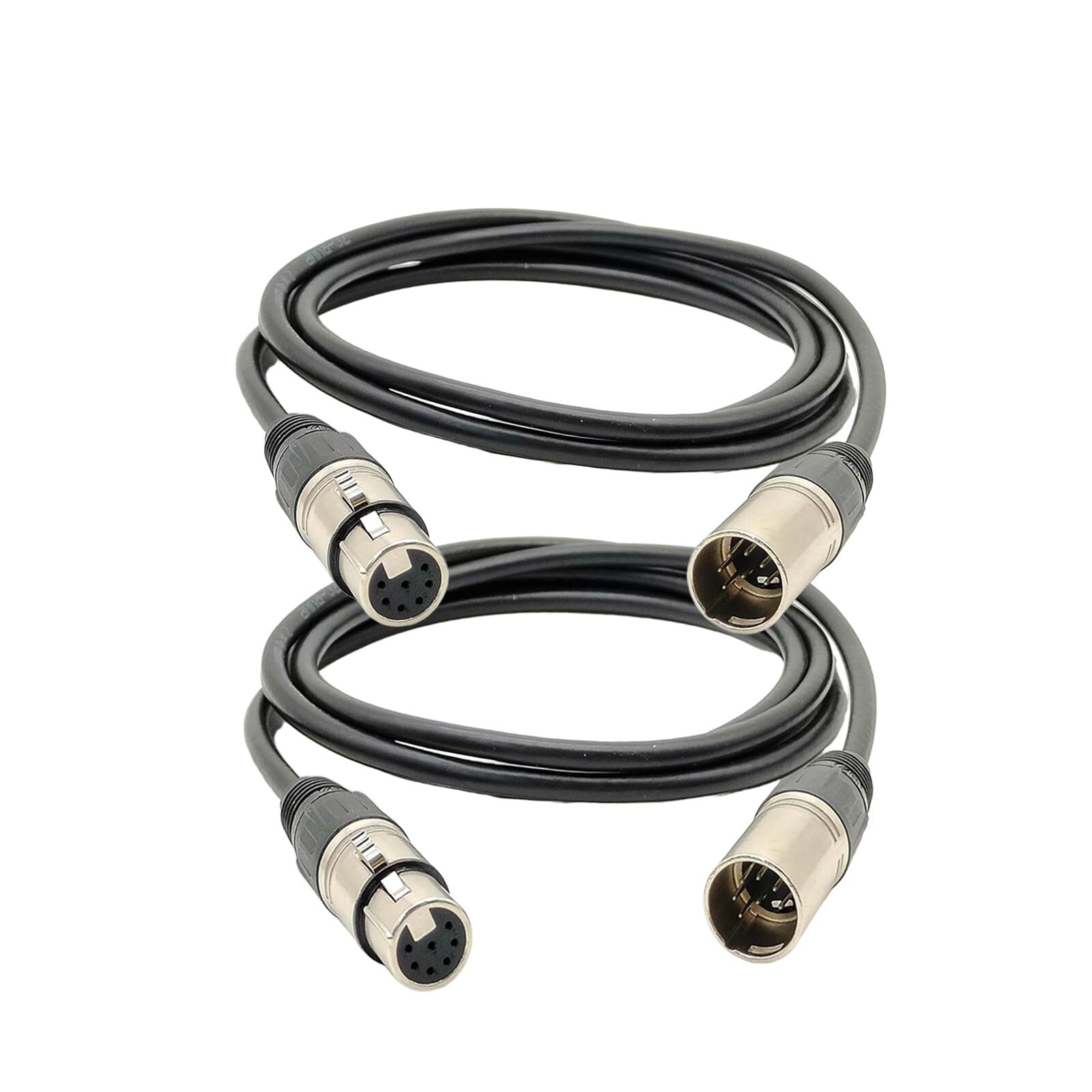 7-pinowy kabel mikrofonowy XLR, złącze XLR, zbalansowany męski na żeński kabel audio do mikrofonu i interfejsu audio (5 metrów)