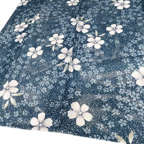 Summer Komon Kimono Used Polyester Silk Casual Cherry Blossom Pattern Brown Multicolor Length 156cm Sleeve 62cm M Kimono Hojo A1000-6