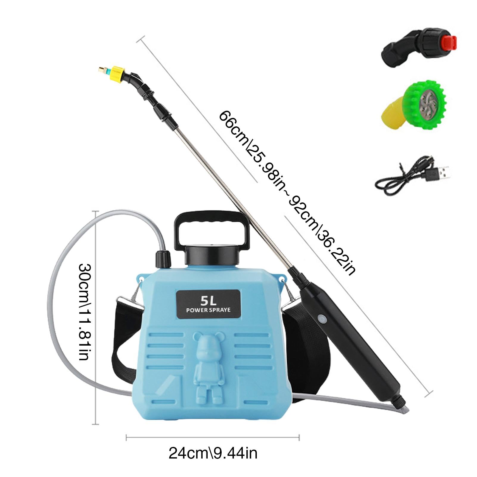 Spruzzatore da giardino - Spruzzatore a pressione a pompa da 5 litri