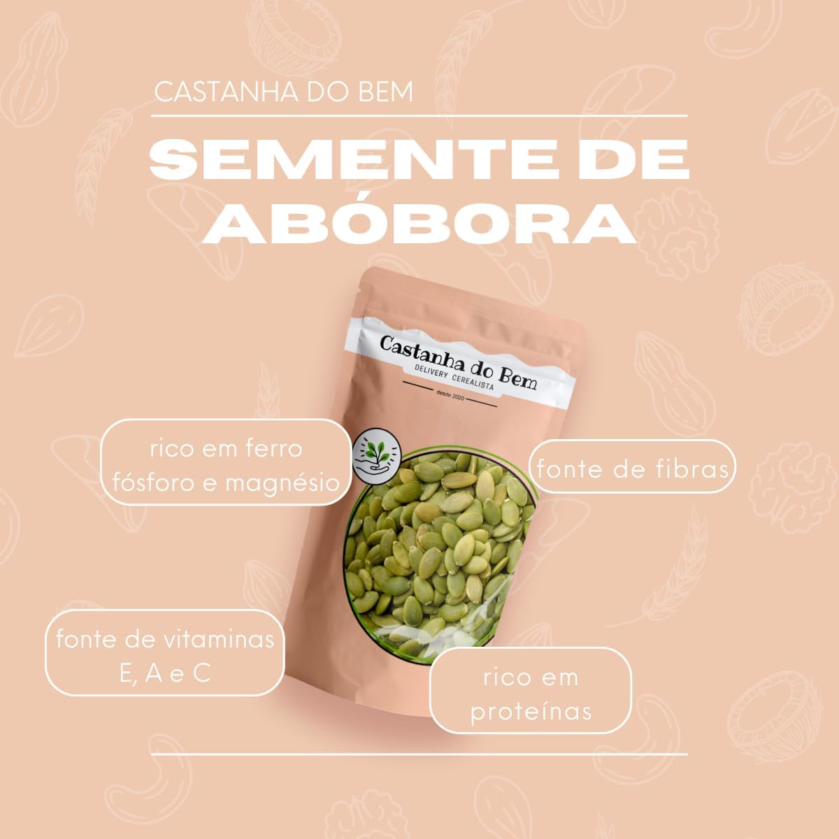 Semente de Abóbora - Castanha do Bem - 1kg