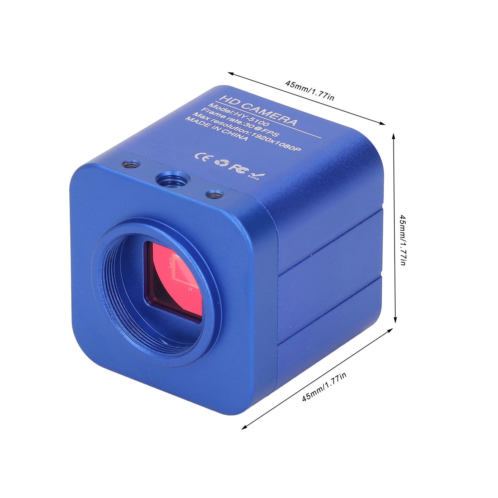 Kamera Mikroskopowa, Czujnik Obrazu 24 MP, Nagrywanie Wideo 1080P, Wyjście USB Typu C, Adapter 0,5X do Okularów 23,2 Mm 30 Mm 30,5, Mikroskopy do Kontroli Wizualnej (Wtyczka UE)