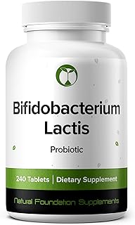 Bifidobacterium Lactis Suplemento probiótico 240 tabletas 3 mil millones de UFC probióticos para hombres y mujeres apoya la salud intestinal digestiva y intestinal (240, Bifidobacterium Lactis)