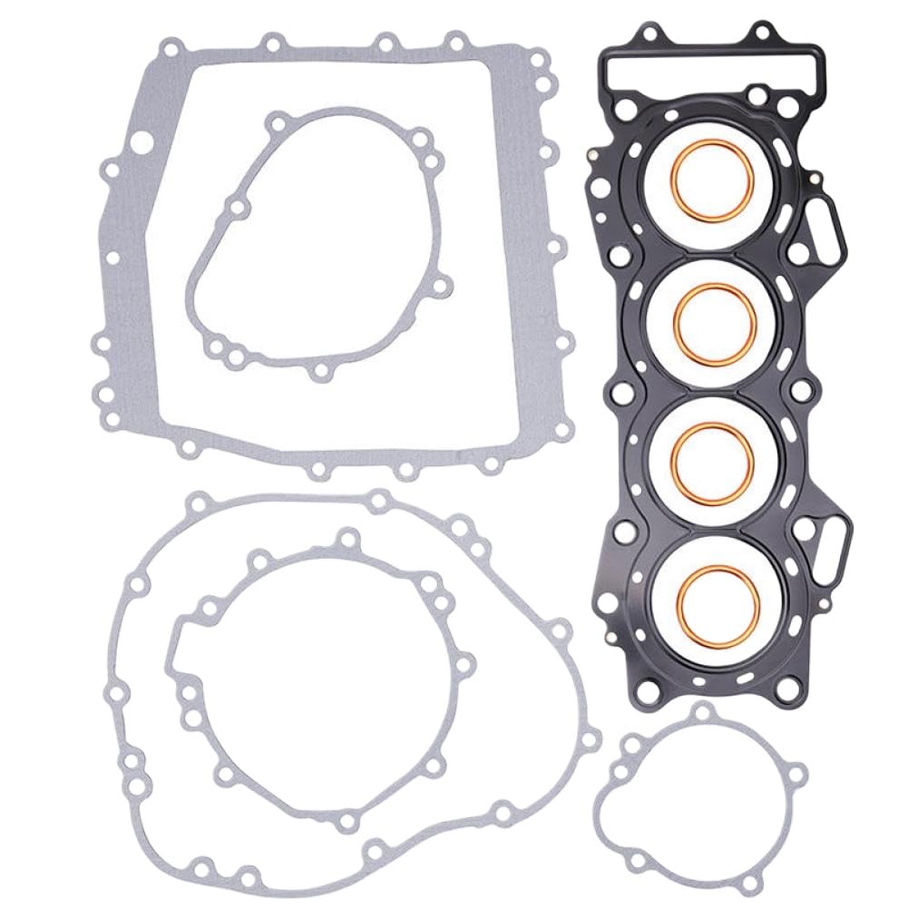 Motorcycle Clutch Cover Gasket Kit Compatible with ZX6R, ZX636 (Including ABS and KRT Edition), ZX600P – Replaces OEM 11054-1643, 11061-0250, 11061-0249, 11004-0057