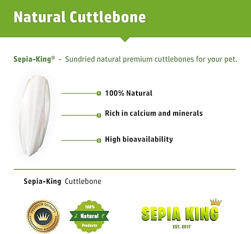 Miniatura 4 de Extra grande - Suplemento de calcio 100% natural - Cuttlebone Premium Perfecto para pájaros, tortugas, caracoles, reptiles - Paquete de 3