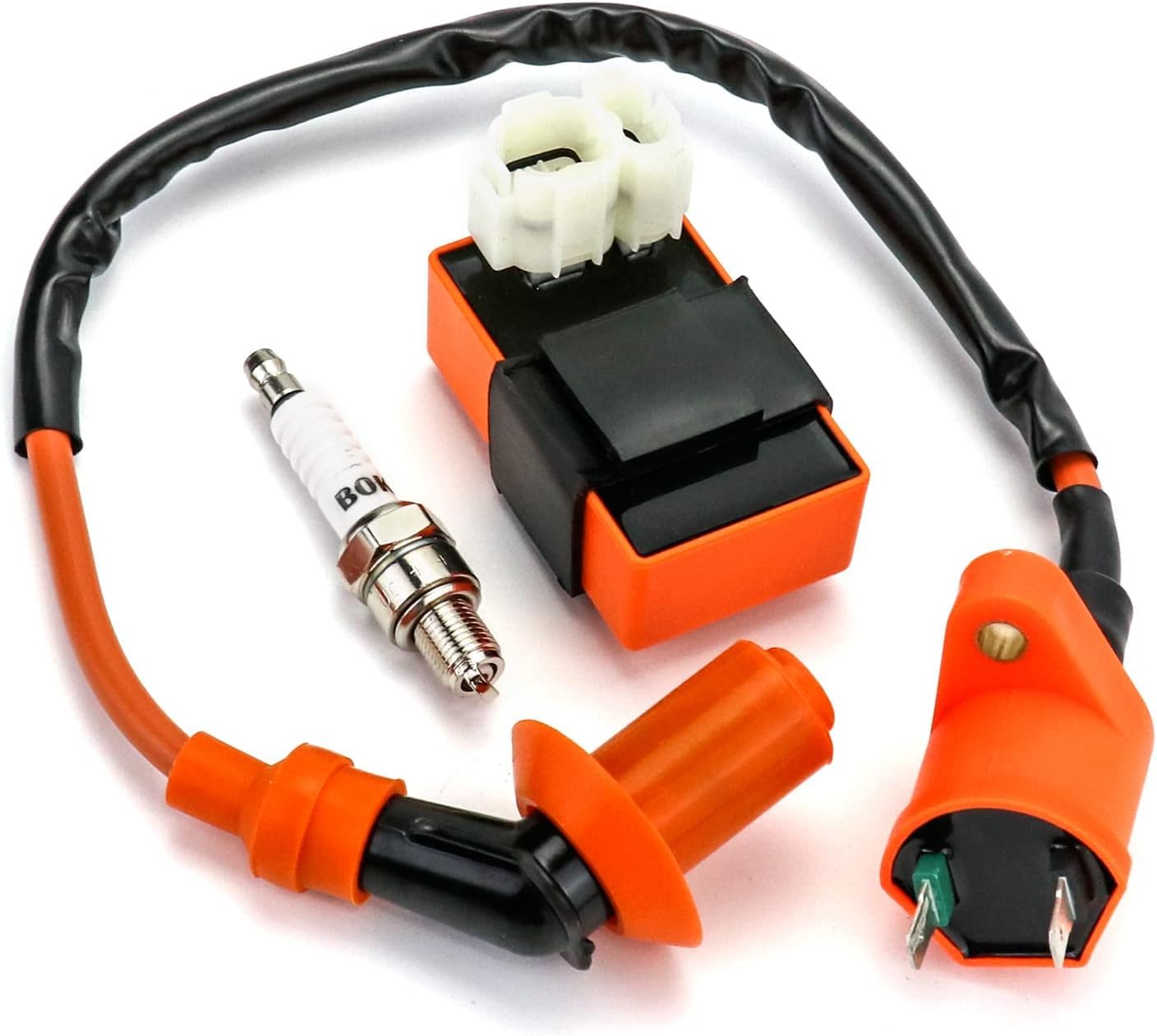Bobina de encendido CDI, bobina de encendido, sistema de encendido para GY6 50 CC 125 CC 150 CC, bujía Samfox Racing Performance CDI compatible